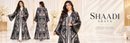 Shaadi Black Floral Net Embellished Abaya - AF1021